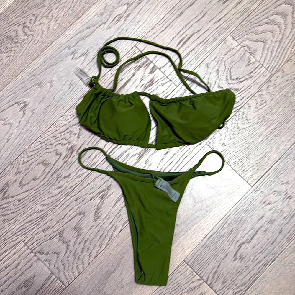 Forest green bikini set